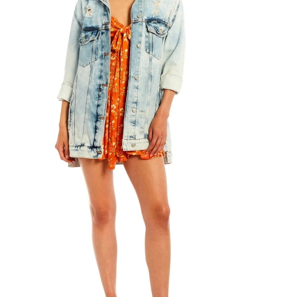 Free People It takes two Wrap open back mini skater tie front Dress New XS S HOT - Picture 4 of 7